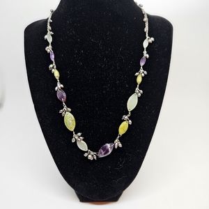 Beautiful Pearl, Amethyst, and Chrysoprase Necklace.